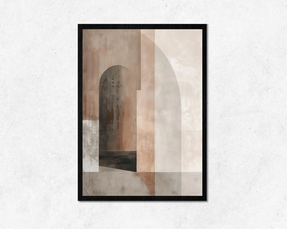 Moody Abstract Tunnel Wall Art L Calm Design Home Decoration Wallpaper Warm Frame Room Decor Trendy Paint