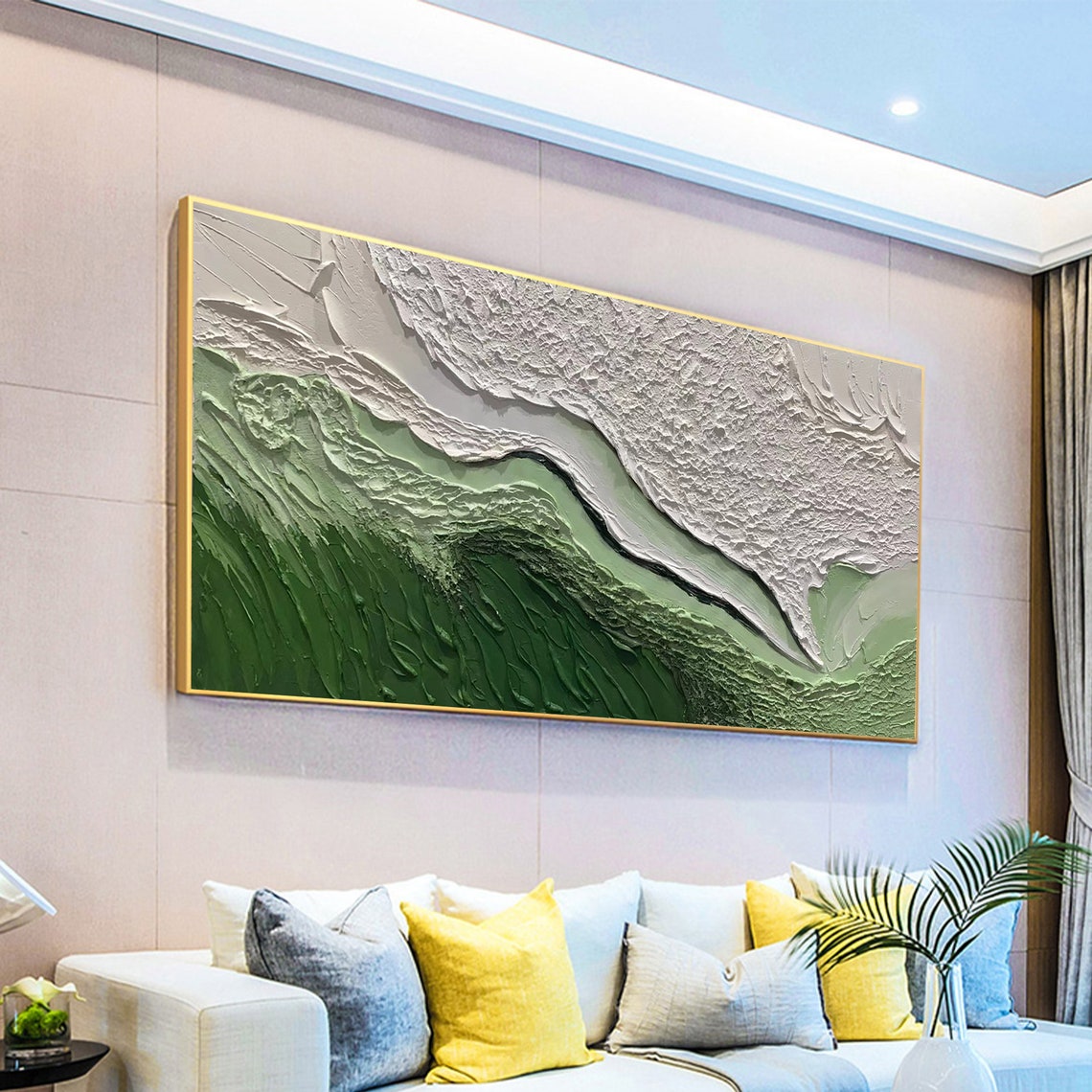 White Sea Foam Rolling Over a Deep Green Ocean Wave Crest Poster - Image 4