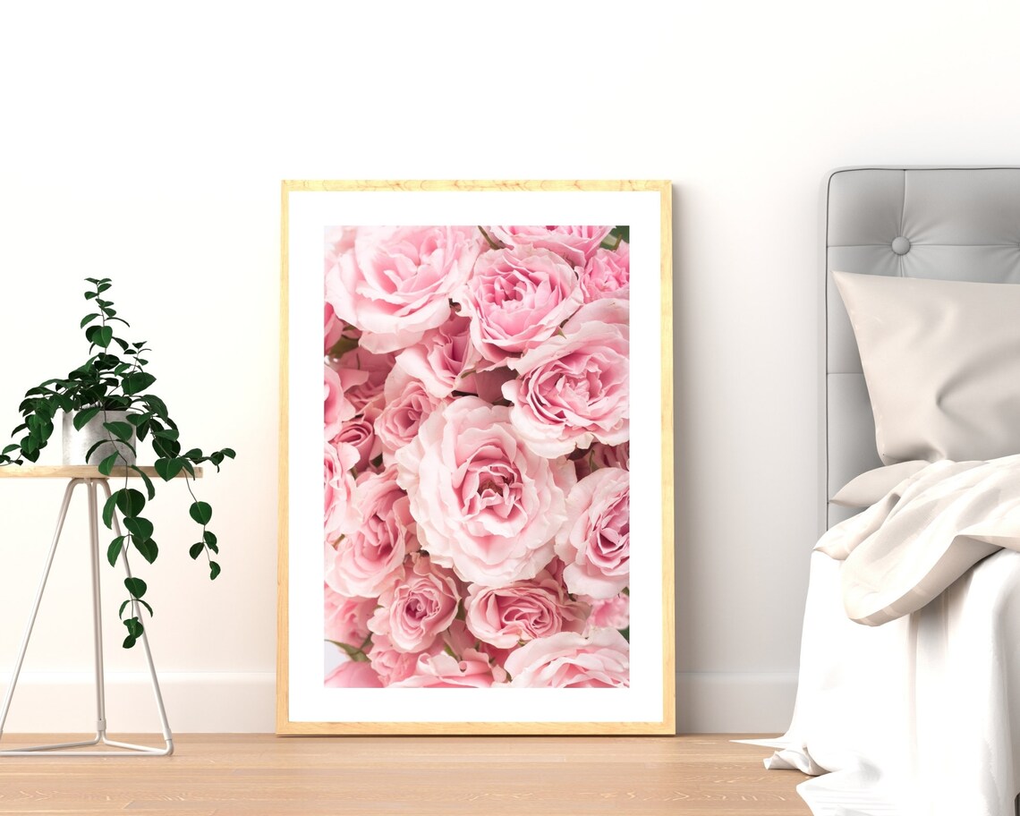 Rose Botanical Print, Minimalist Living Room Art Print - Image 2