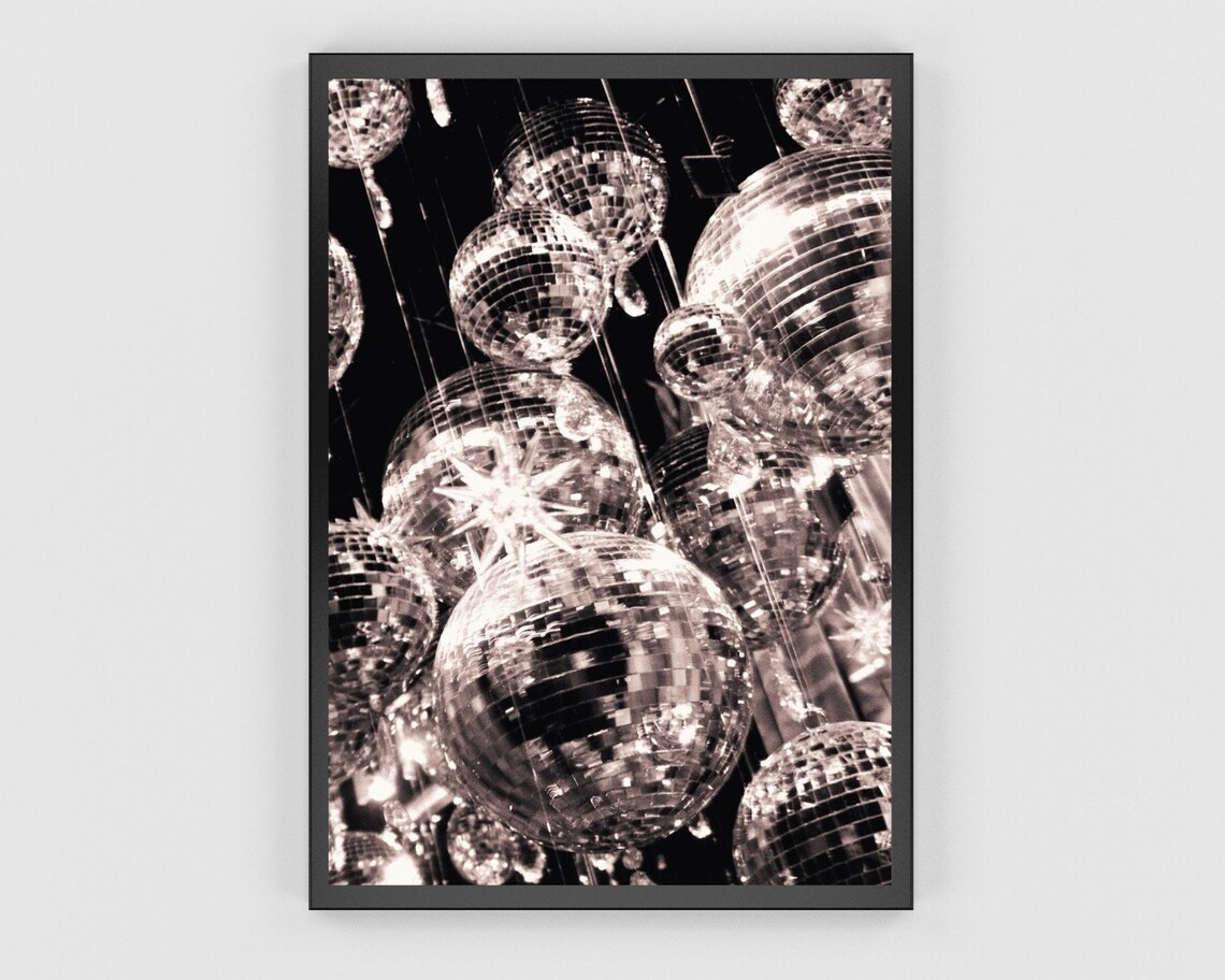 Funky Disco Ball Art Print, Retro 70s Music Poster - Image 2