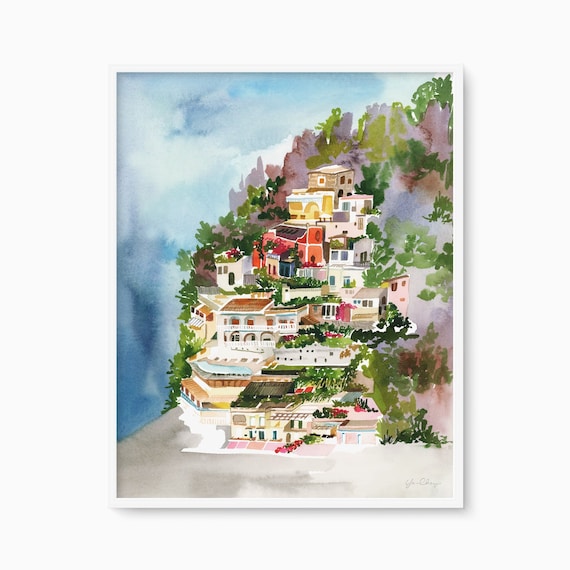 Positano Italy Coastal Wall Art Print