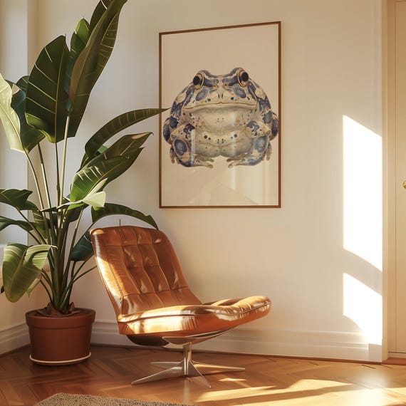 Japandi Frog Art Printminimal Animal Poster Wabi Sabi Toad Wall Decor Neutral Natureinspired Artwork For Modern Calm Homes No 116