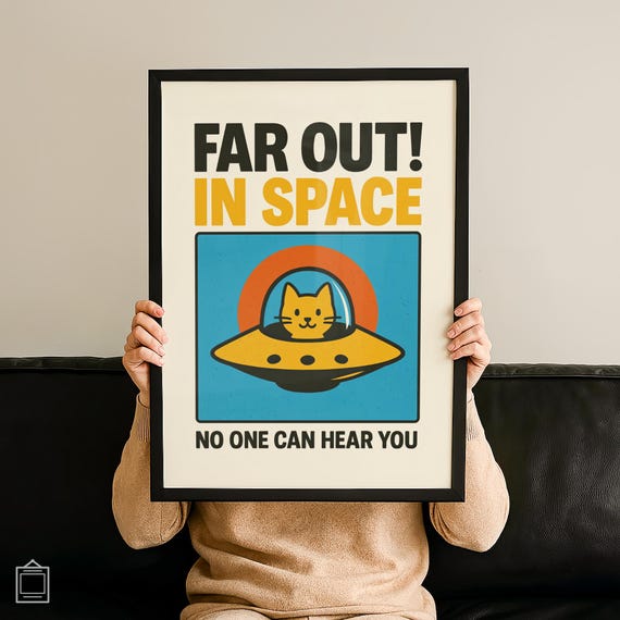 Far Out Wall Art Posters Funny Ironic Artful Print Homely Room Poster Modernism Giftful Artwork No 72