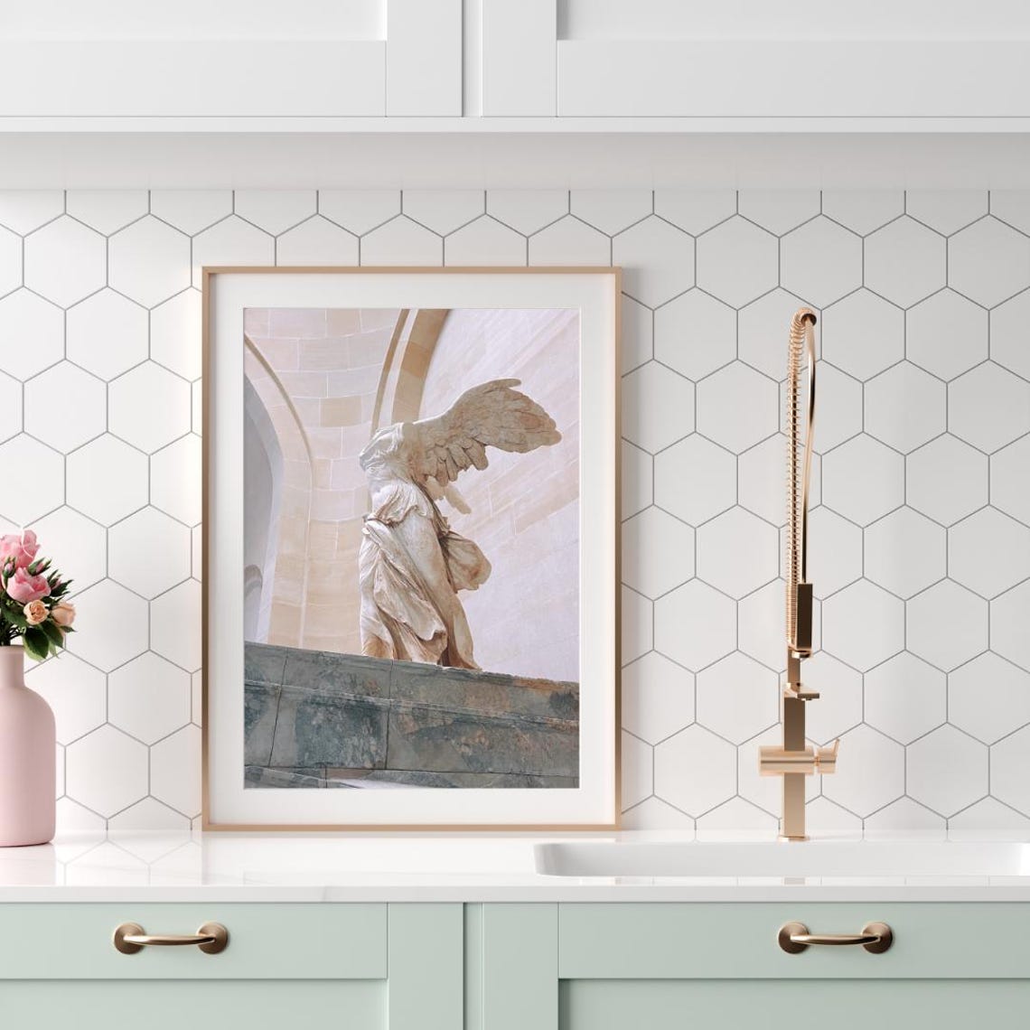 Winged Victory Samothrace Statue Classical Museum Photo Poster