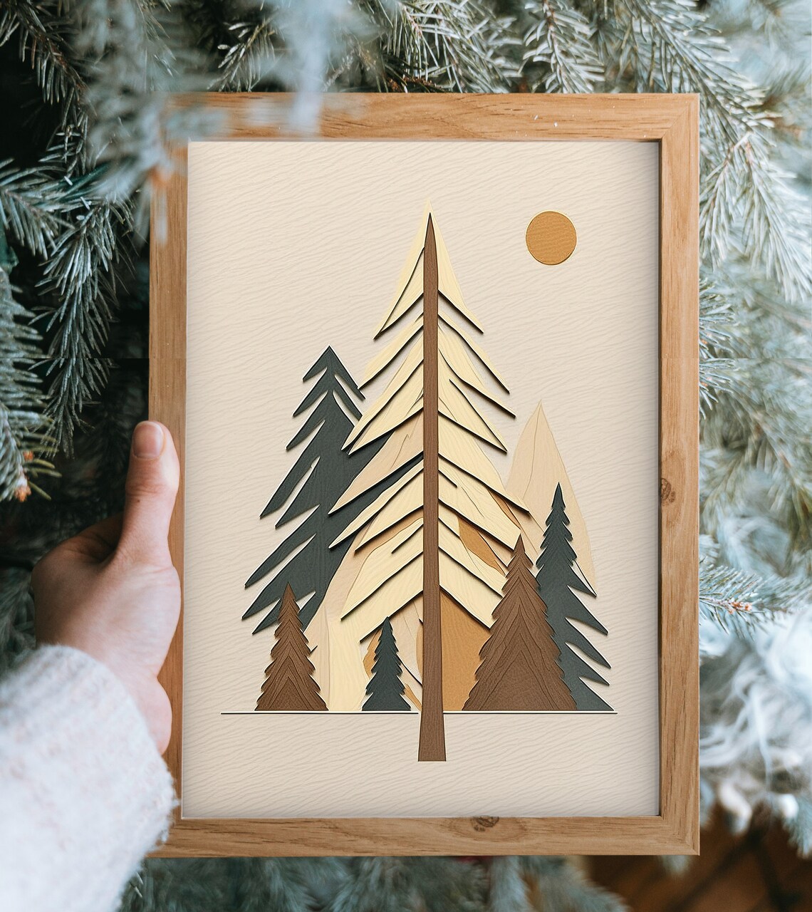 Rustic Pine Tree Art Print, Lake House Decor - Image 4
