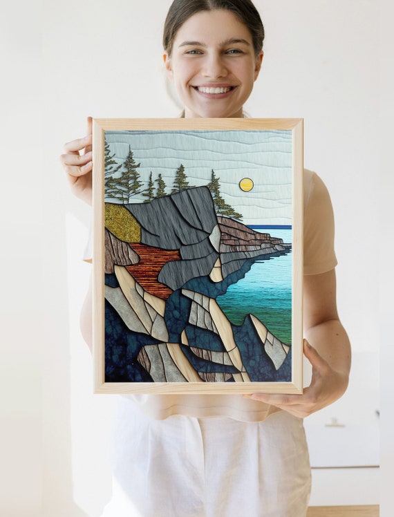 Lake Superior Shoreline, Duluth Minnesota Art Print