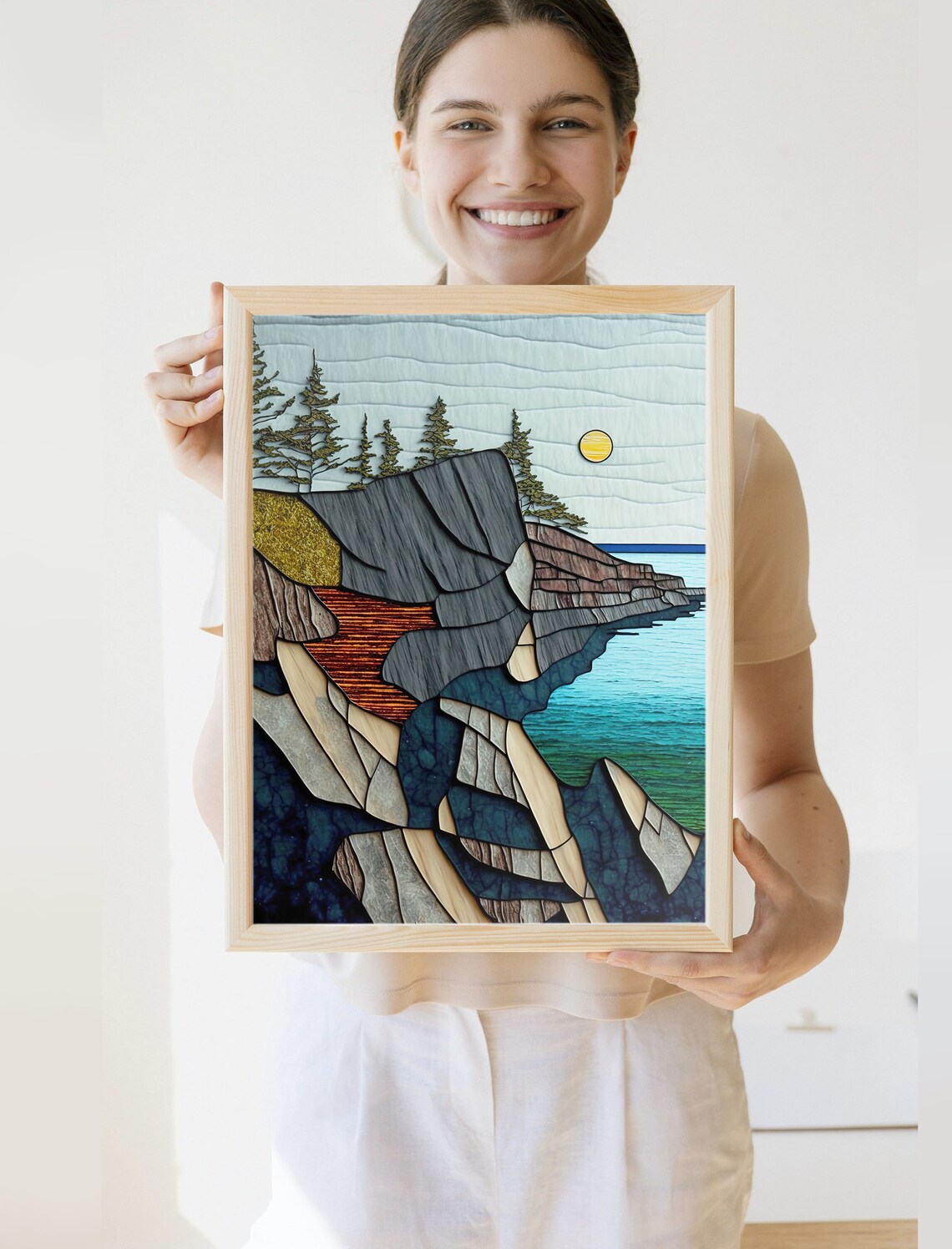 Lake Superior Shoreline, Duluth Minnesota Art Print