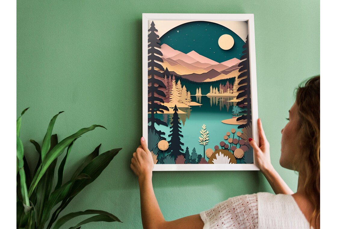 Mountain Range Print, Modern Rustic Landscape - Image 3