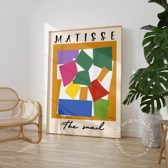 Henri Matisse Print Colorful Abstract Poster The Snail 1953 Mid Century Modern Wall Art