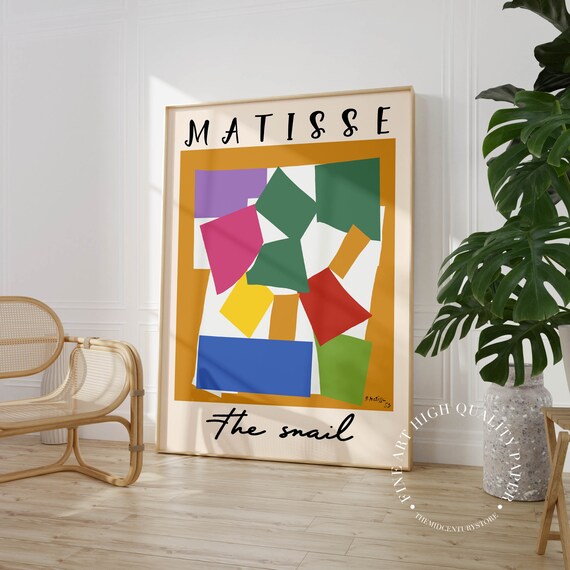 Henri Matisse The Snail 1953 Bold Colourful Abstract Cutouts Poster