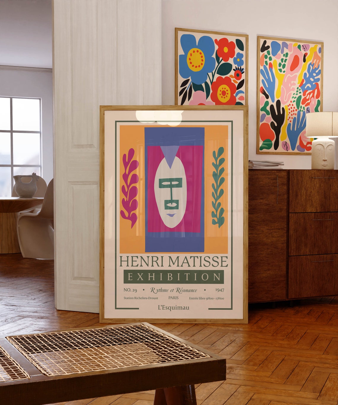 Henri Matisse The Eskimo 1947 Vintage Paris Exhibition Art Poster - Image 3