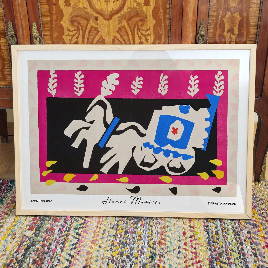 Henri Matisse Pierrots Funeral 1947 Pink Black Colorful Abstract Poster - Image 3