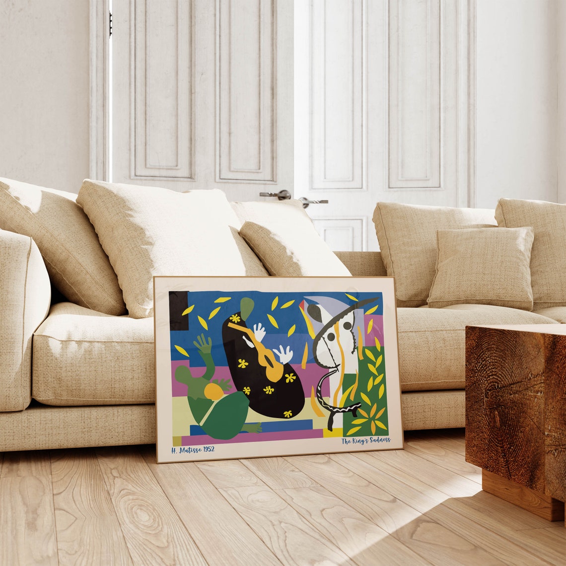Henri Matisse Print The Kings Sadness Mid Century Modern Wall Art Abstract Poster 1952 - Image 3
