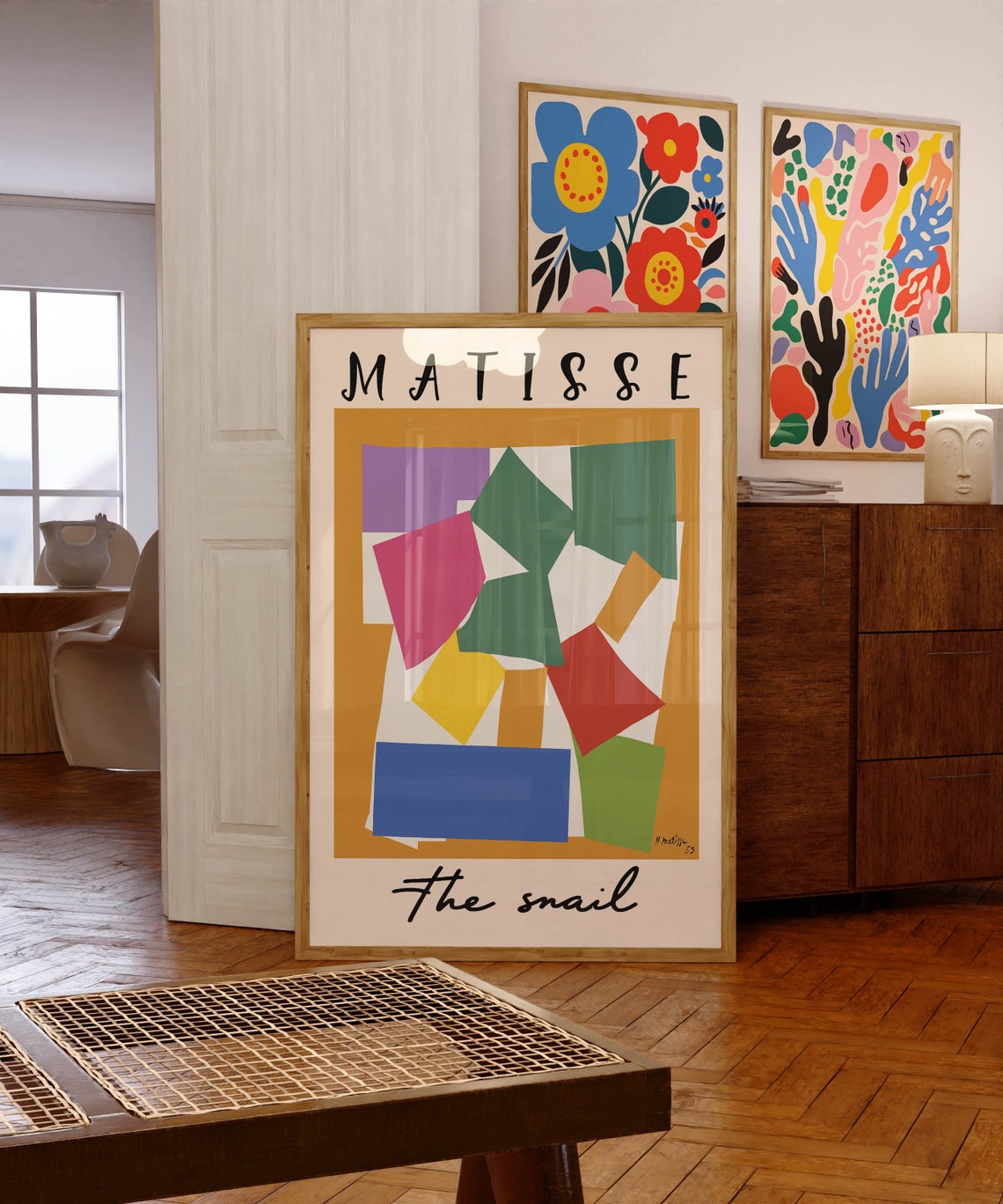 Henri Matisse Print Colorful Abstract Poster The Snail 1953 Mid Century Modern Wall Art - Image 3