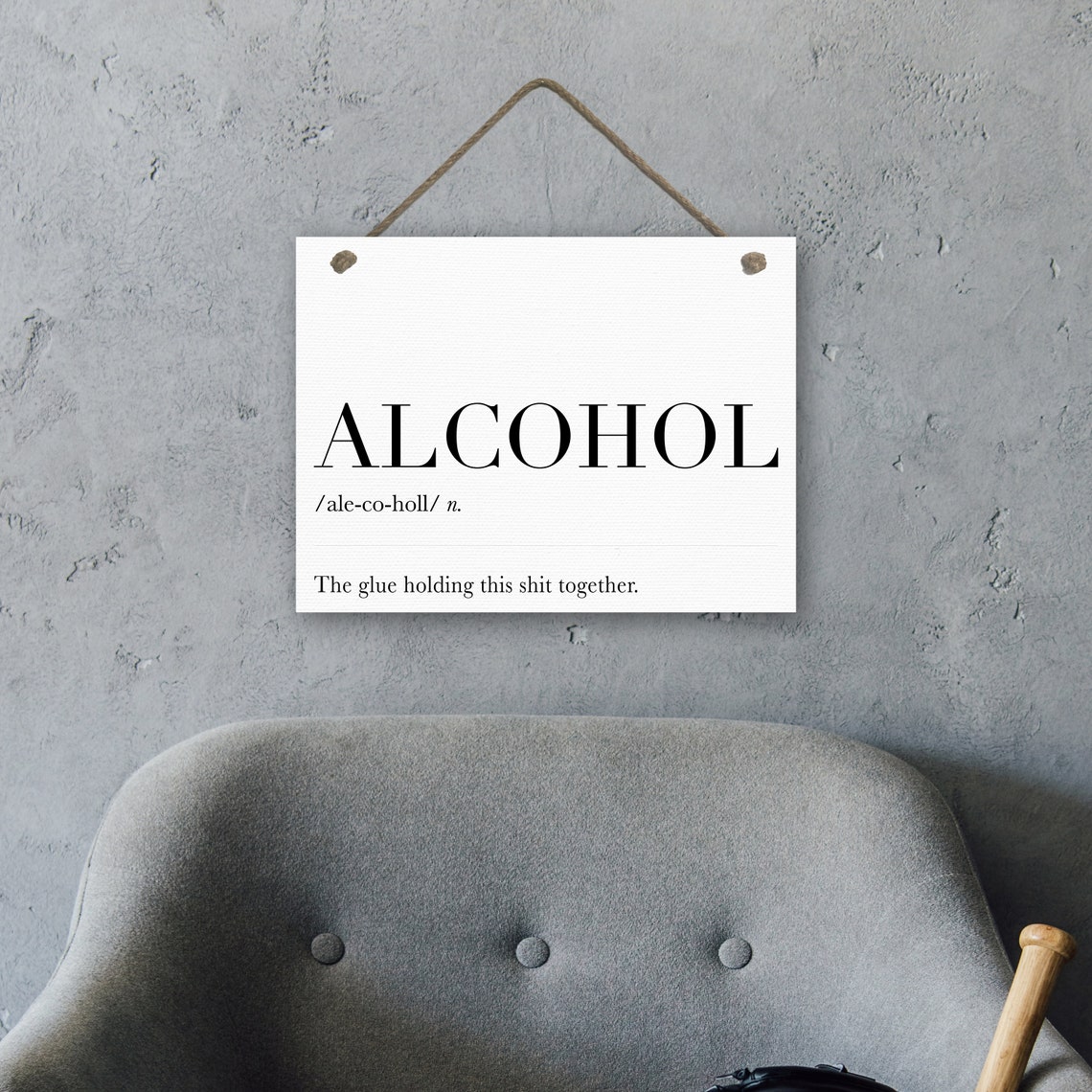 Alcohol Definition The Glue Holding This Shit Together Bar Print - Image 2