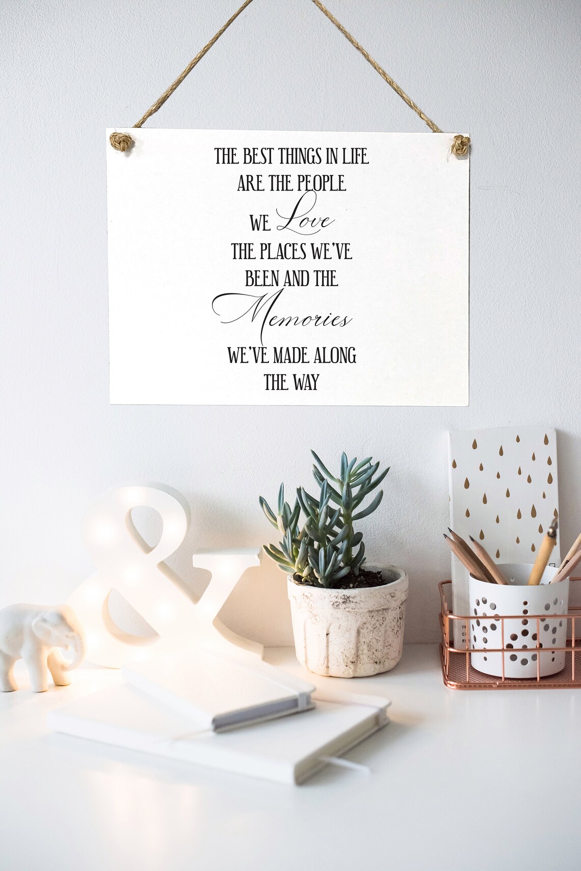 The Best Things In Life Are The People We Love Quote Art Poster - Image 2
