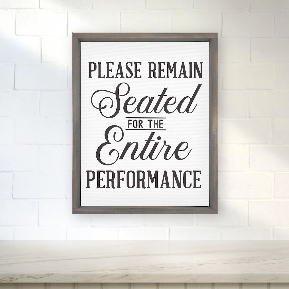 Please Remain Seated for the Entire Performance Funny Bathroom Poster - Image 2