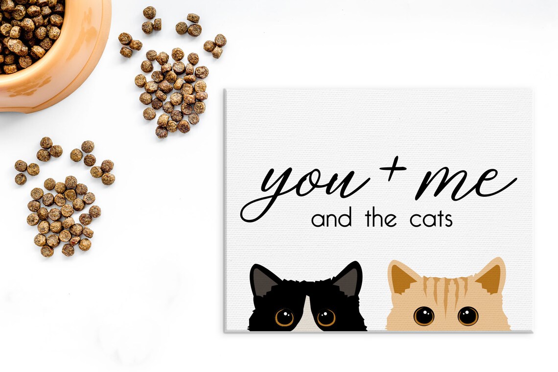 You, Me and the Cats Personalized Cat Art Print - Image 2