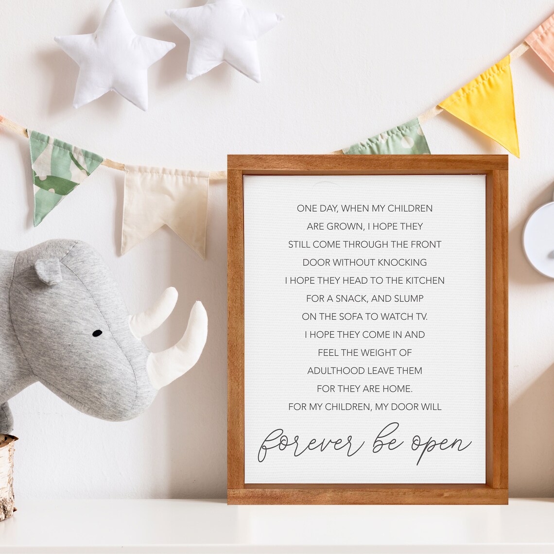 One Day When My Children Are Grown Family Poem Framed Poster - Image 3