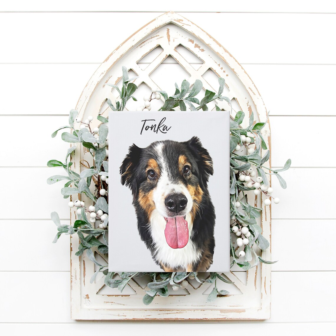 Custom Pet Photo Oil Effect Portrait Art Print - Image 2