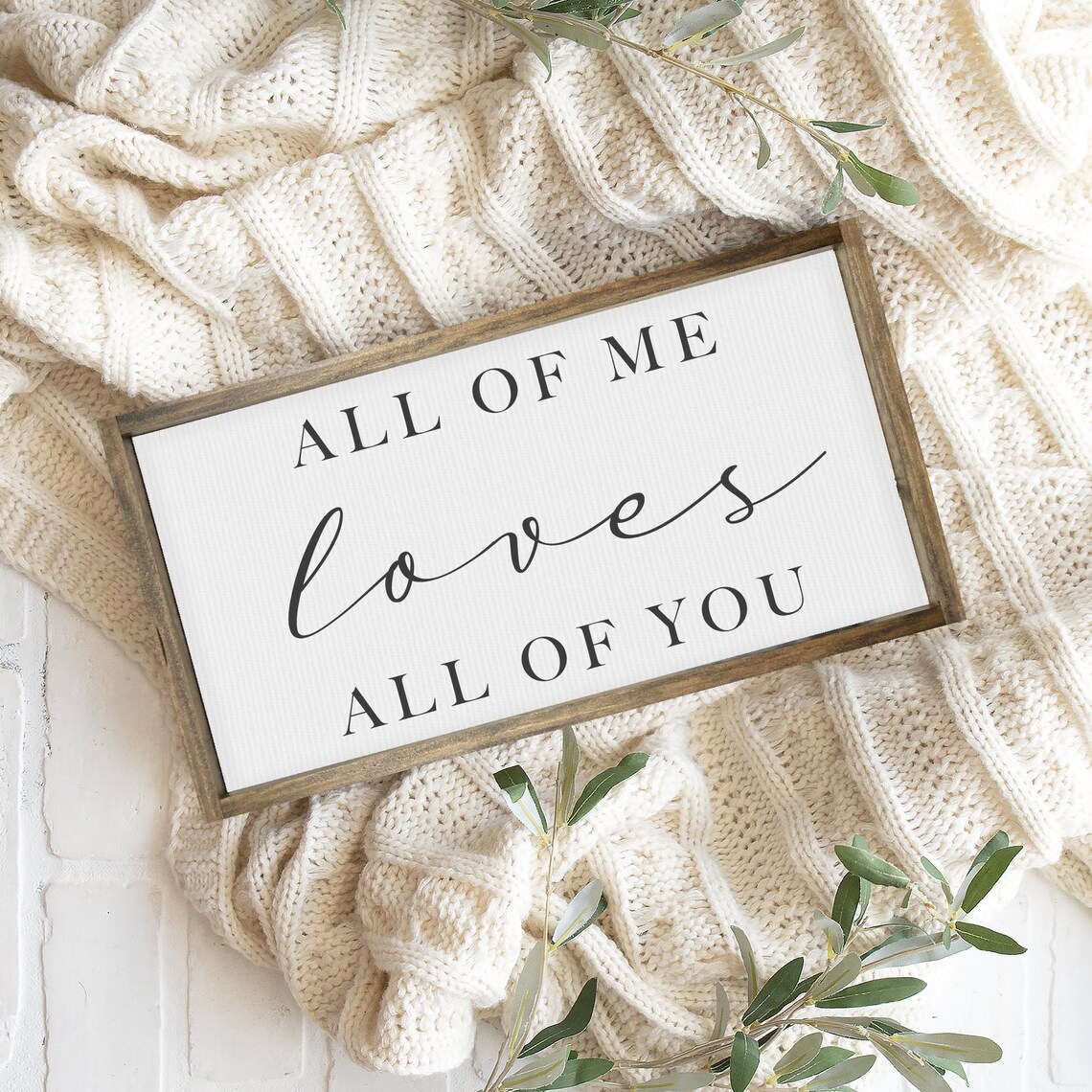 All Of Me Loves All Of You Romantic Couples Script Wall Poster
