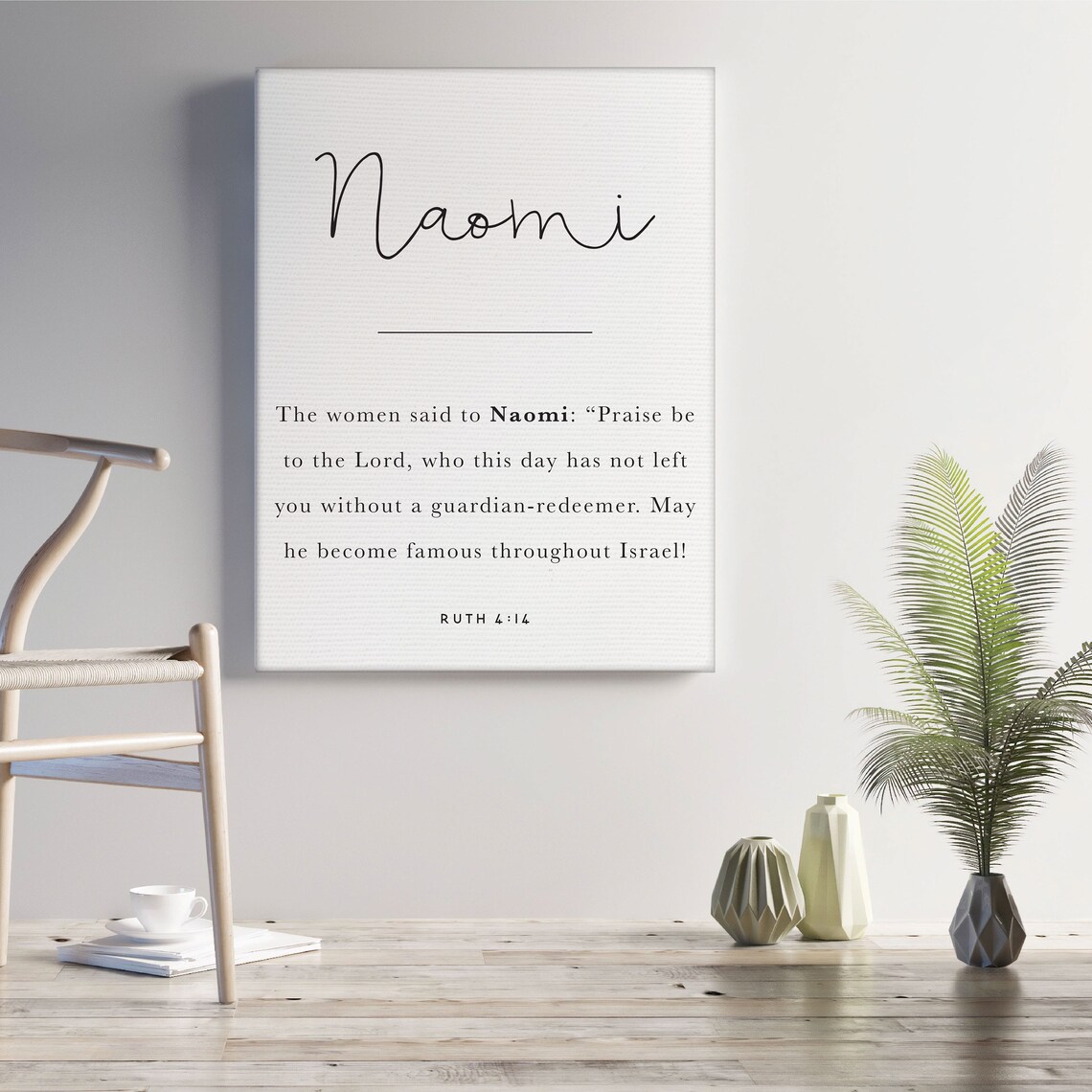 Biblical Names Meanings Religious Farmhouse Decor Print - Image 3