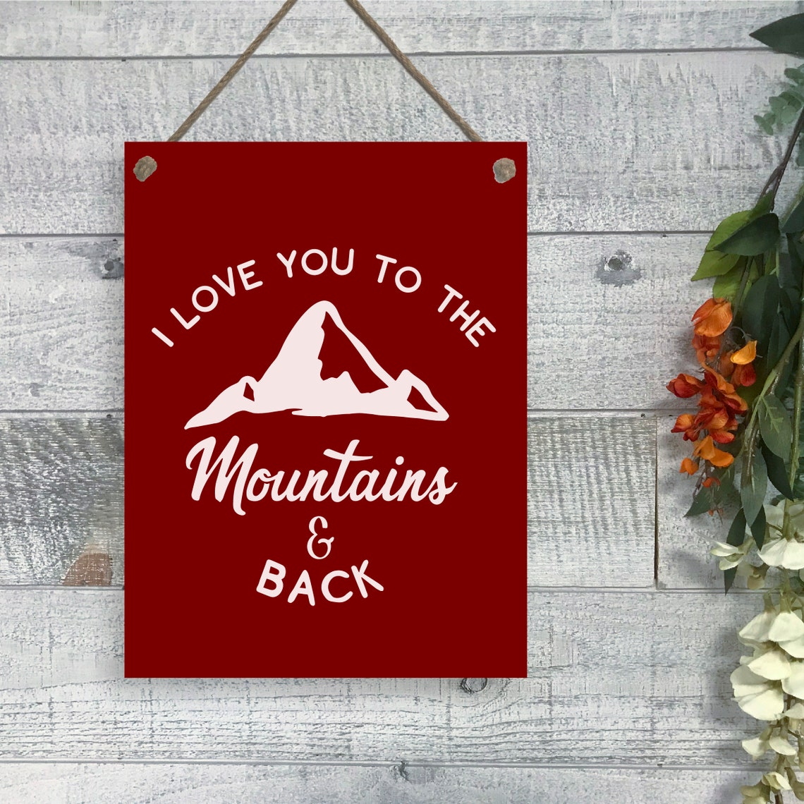 I Love You to the Mountains and Back Framed Love Quote Poster - Image 2