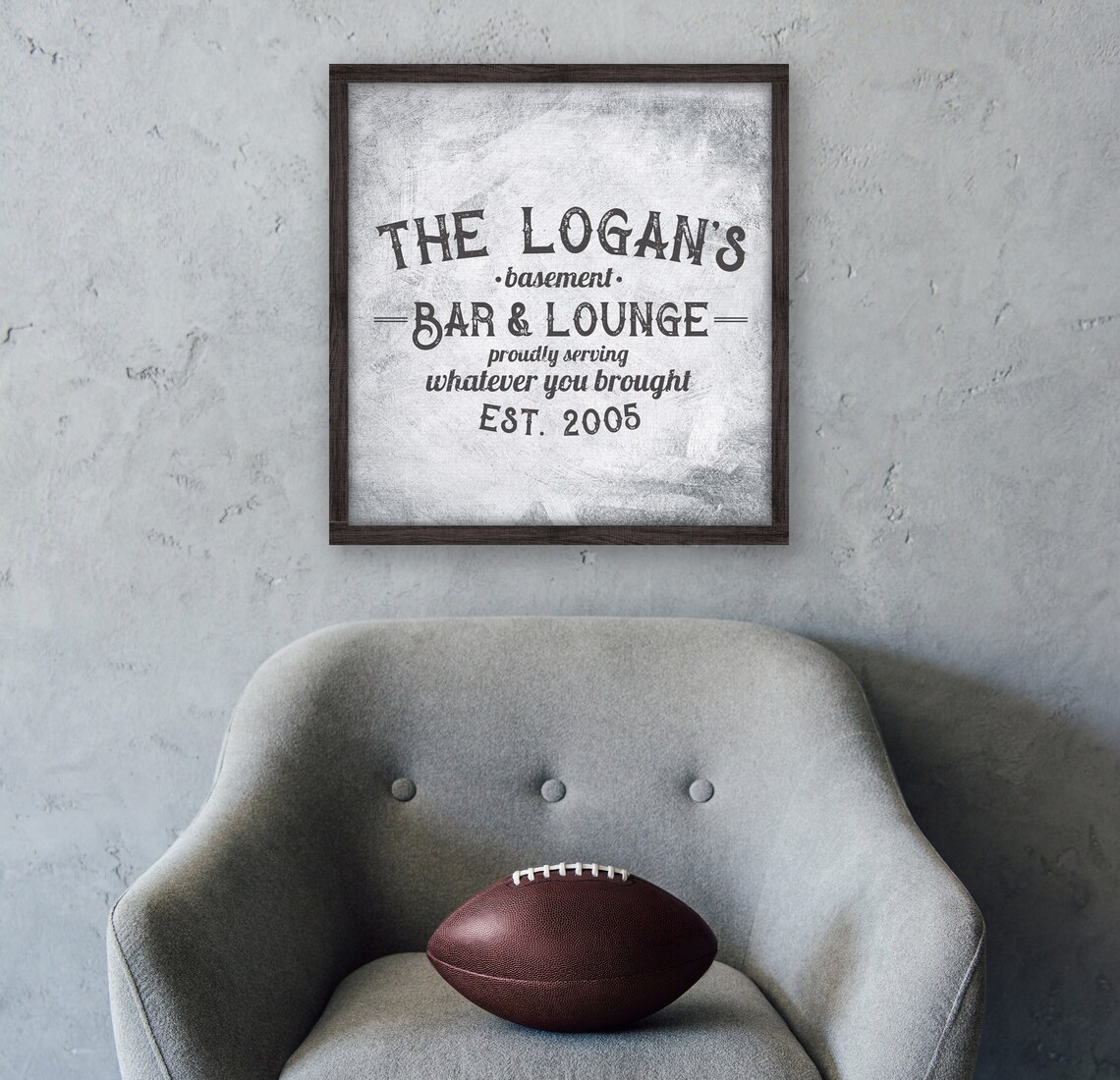 Personalized Bar And Lounge Sign, Industrial Poster Print - Image 2