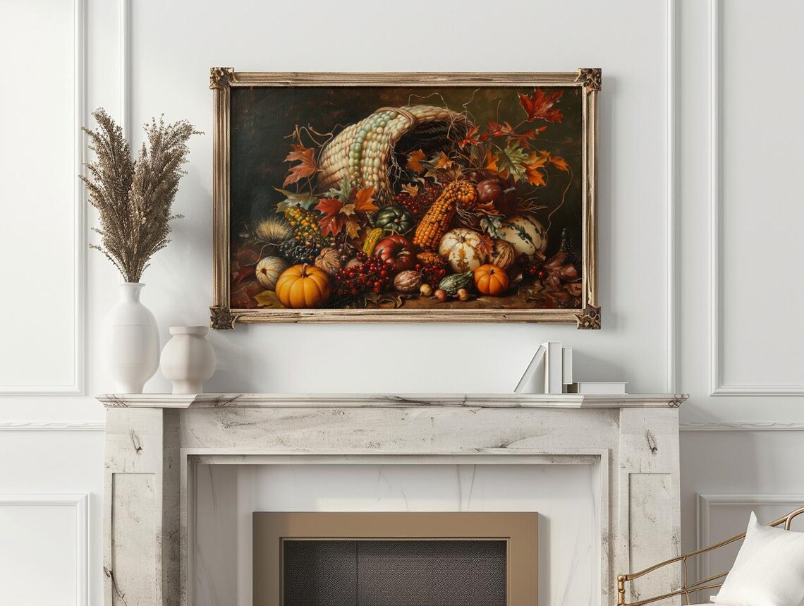 Thanksgiving Autumn Harvest Cornucopia Art Print - Image 4