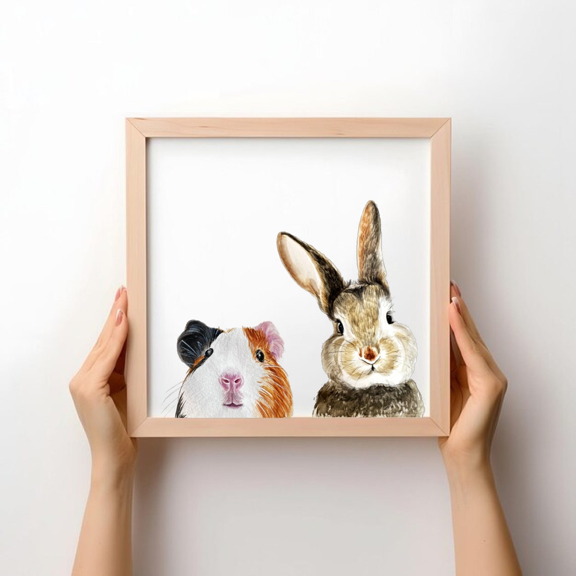 Two Cats Portrait, Watercolor Pet Loss Gift - Image 2