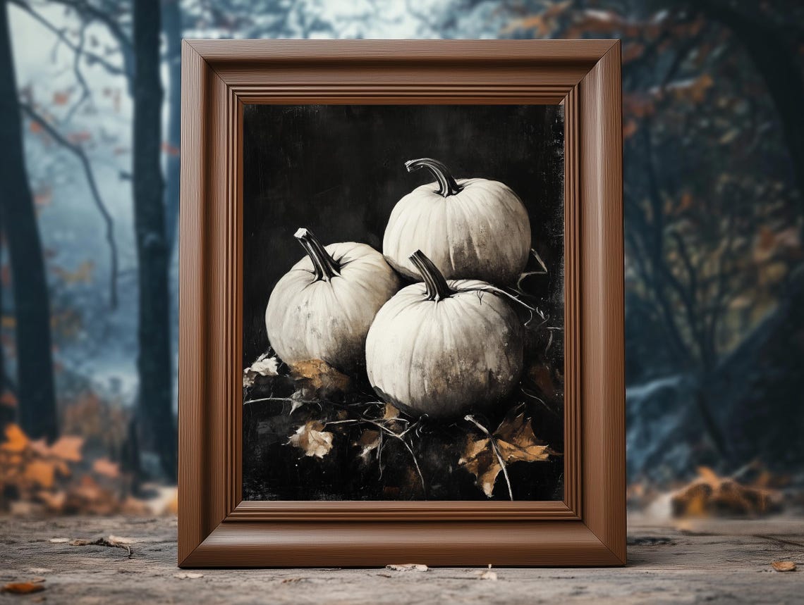 Dark Academia Vintage Floral Print Gothic Botanical Wall Art Fall Decor - Image 4