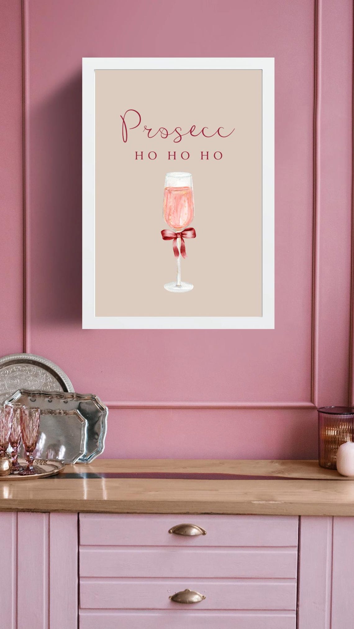 Prosecc Ho Ho Ho Stylish Poster With Humor For The Christmas Season Perfect For Prosecco Fans And Festive Spirit In Your Home - Image 3