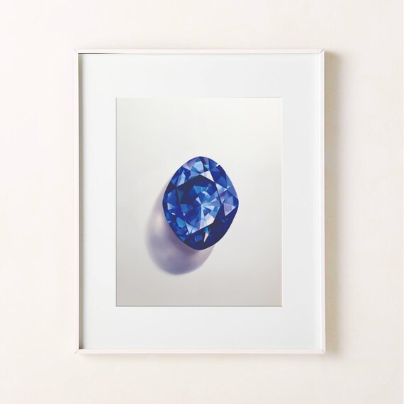 Blue Topaz Painting, Modern Minimalist Decor