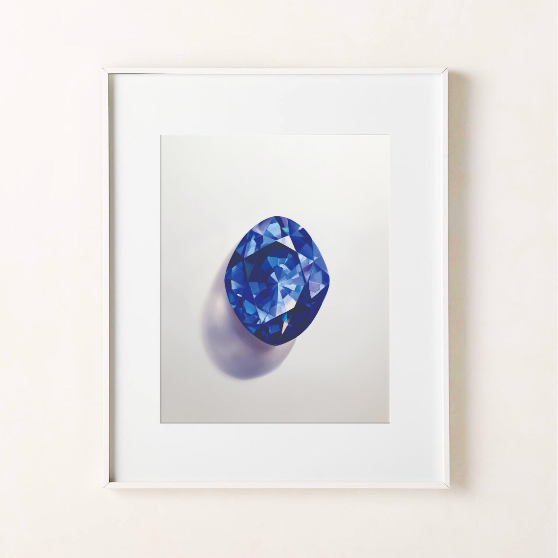 Blue Topaz Painting, Modern Minimalist Decor