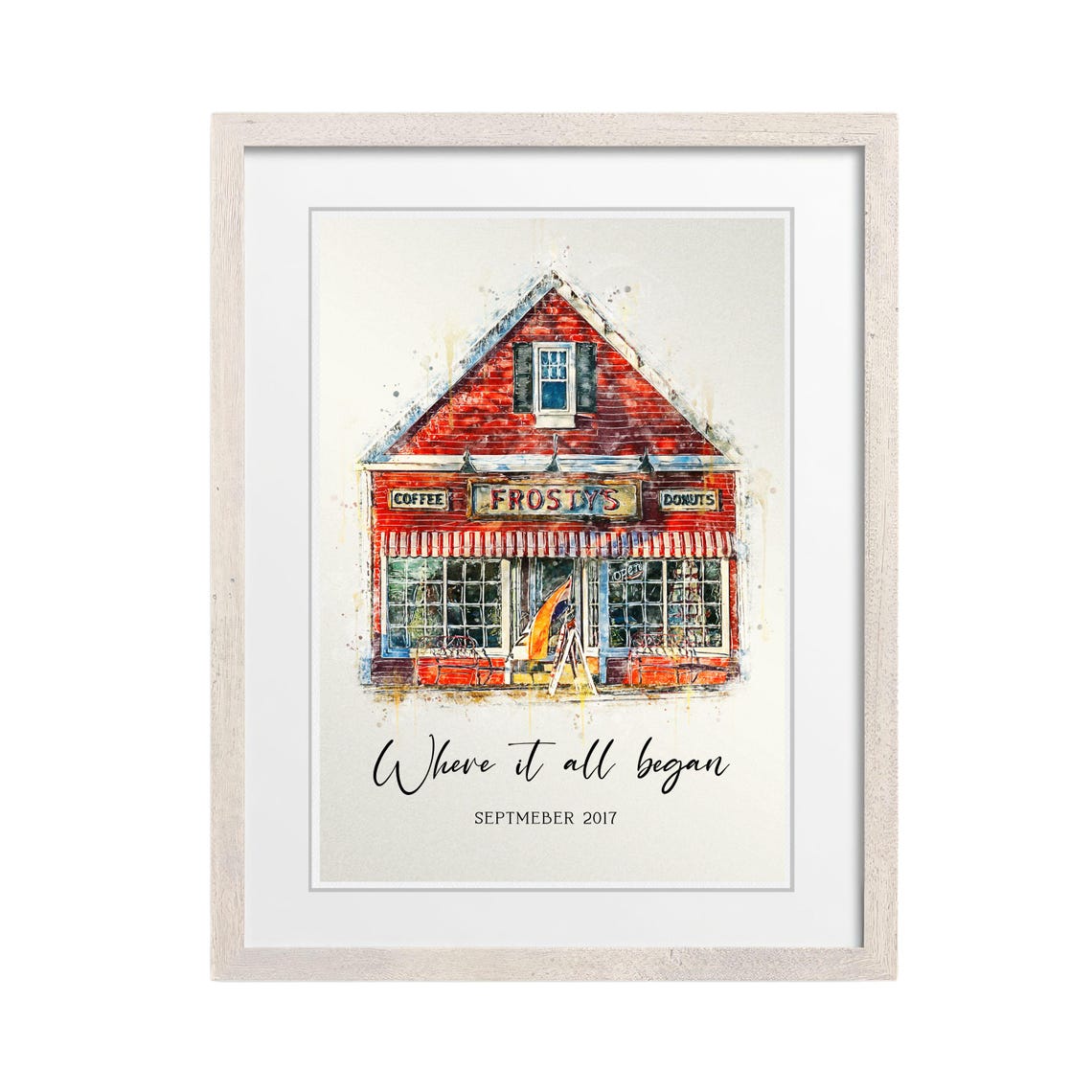 Custom Watercolor Pasta Pasta Restaurant Where It All Started Poster - Image 3
