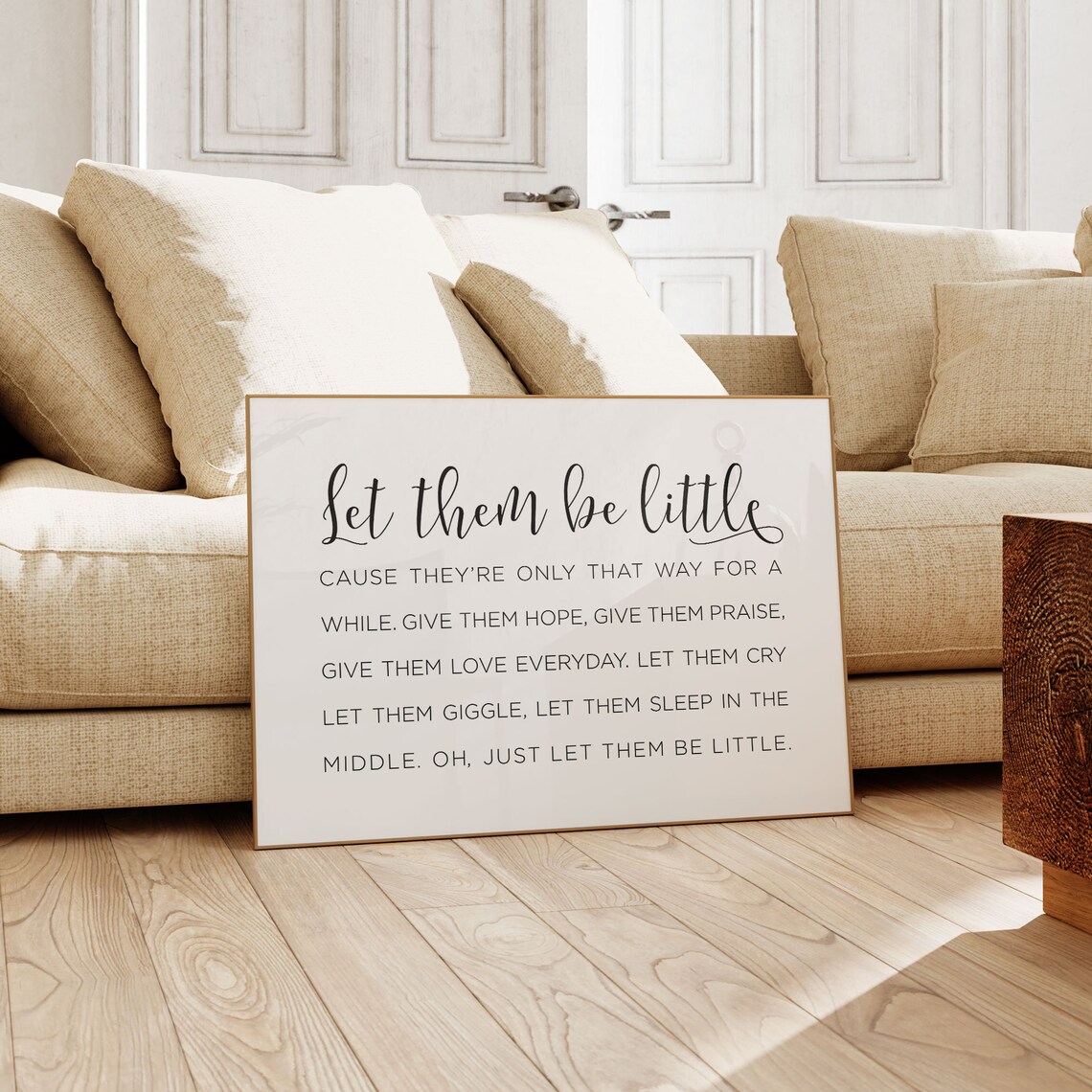 Let Them Be Little Kids Bedroom Quote Art Print - Image 3