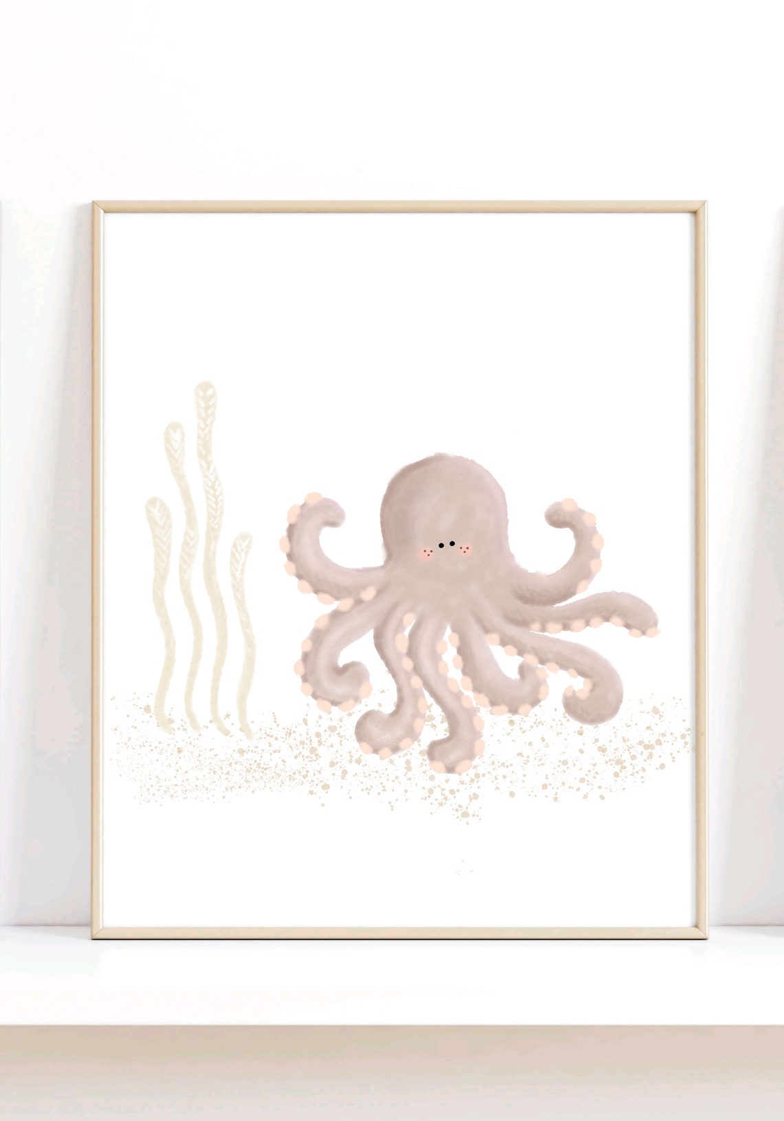 Octopus Nursery Art, Pastel Under The Sea Print - Image 2