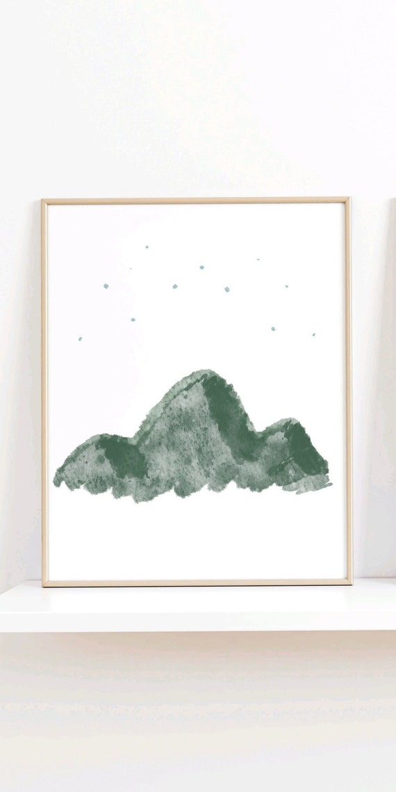 Mountain Baby Room Print Theme Nursery Decor Boy Art Work House Wall
