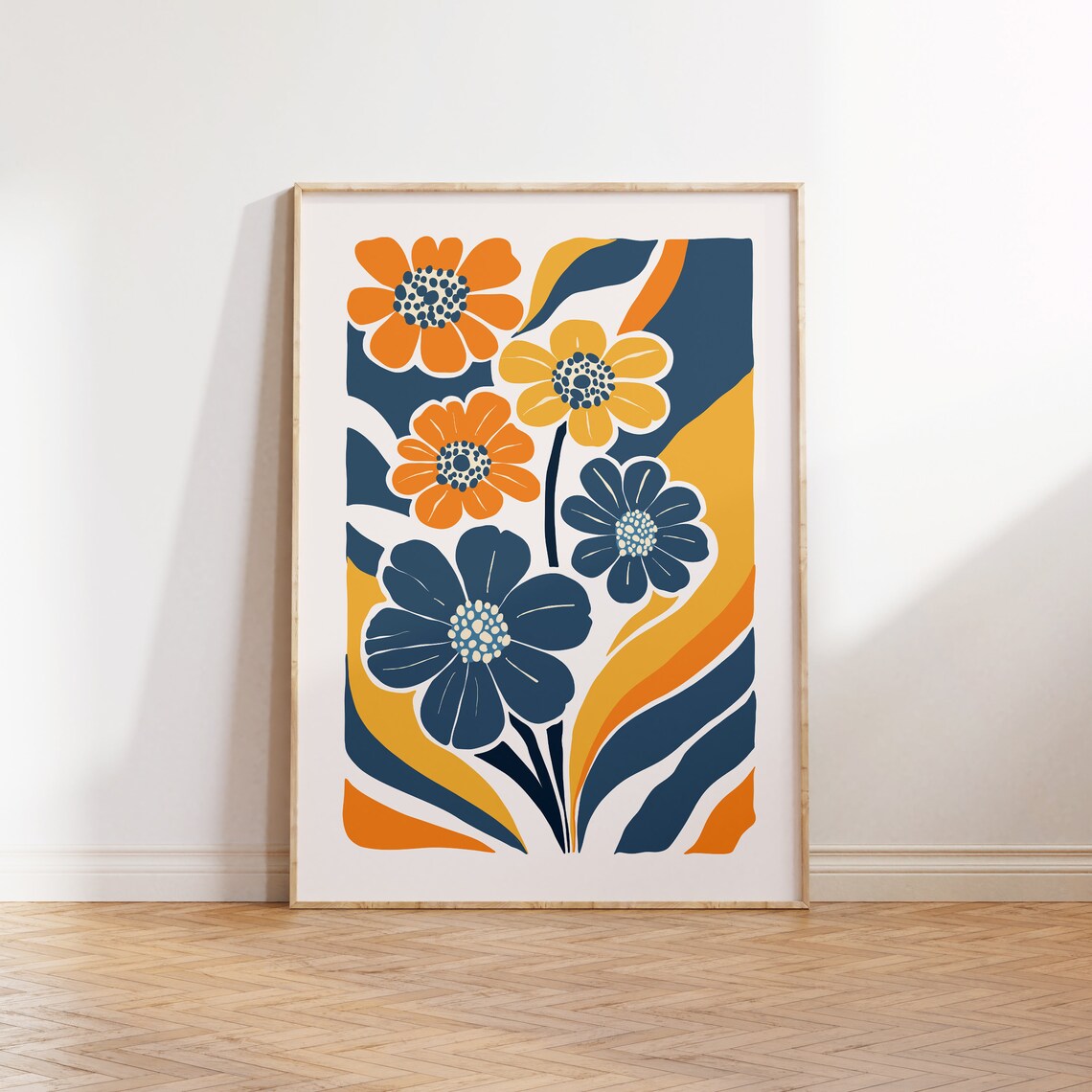 Eclectic Flowers Abstract Botanical Art Print