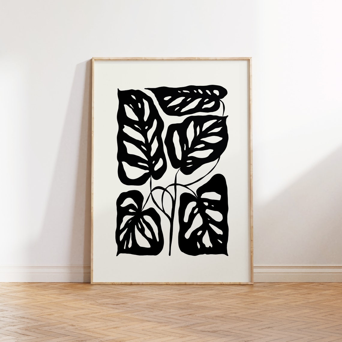 Dark Flowers Black And White Art Print