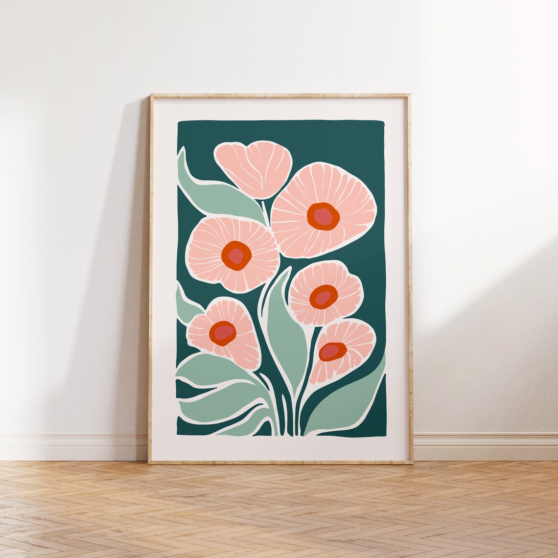 Eclectic Flowers Abstract Floral Poster Print
