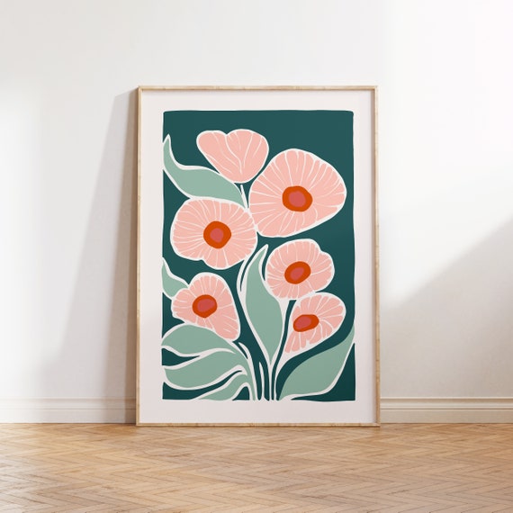 Eclectic Flowers Abstract Floral Poster Print