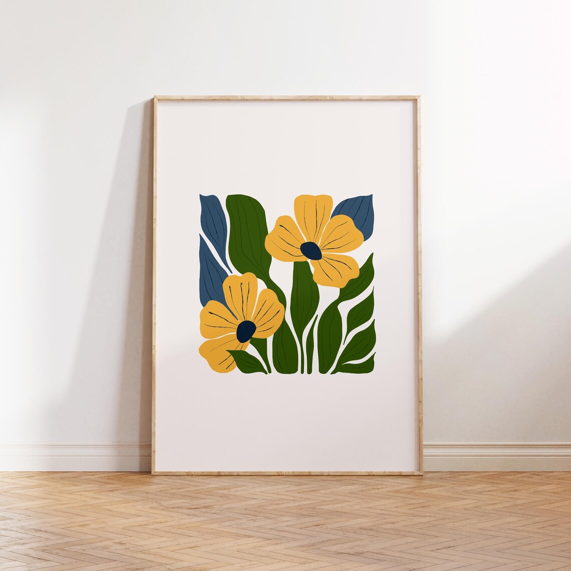 Eclectic Abstract Flowers Botanical Art Print