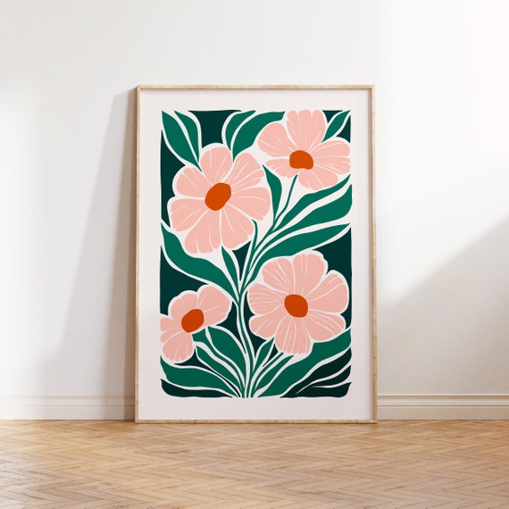 Eclectic Flowers Botanical Abstract Poster