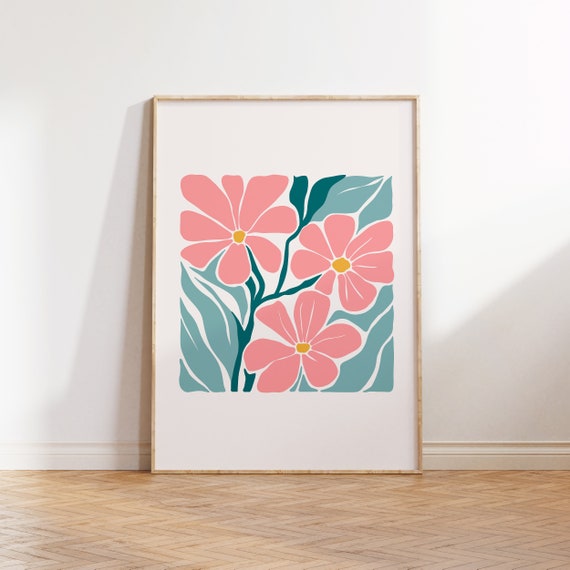 Eclectic Flowers Abstract Floral Botanical Poster