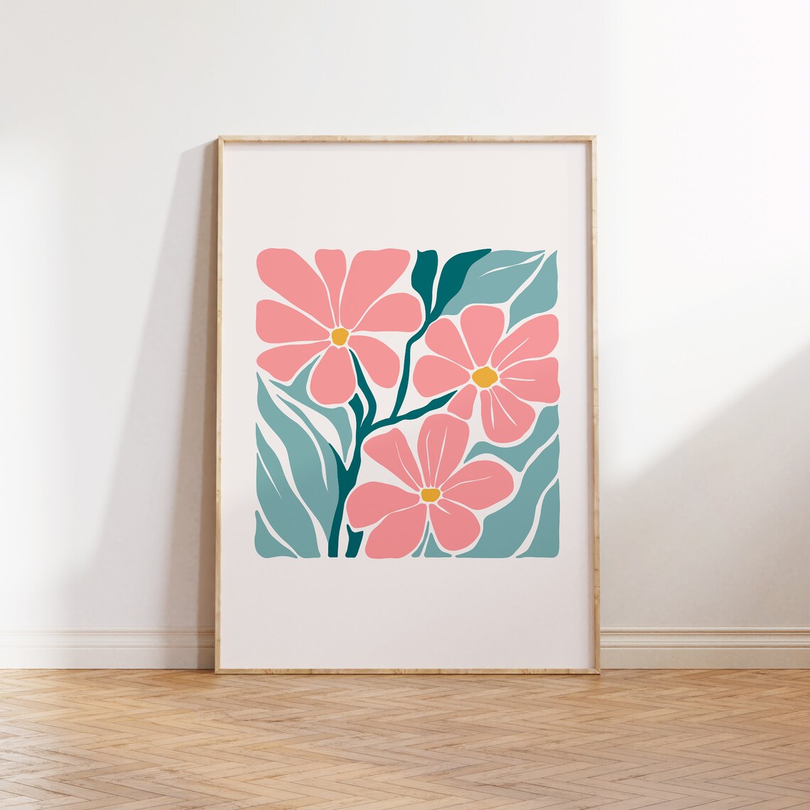 Eclectic Flowers Abstract Floral Botanical Poster