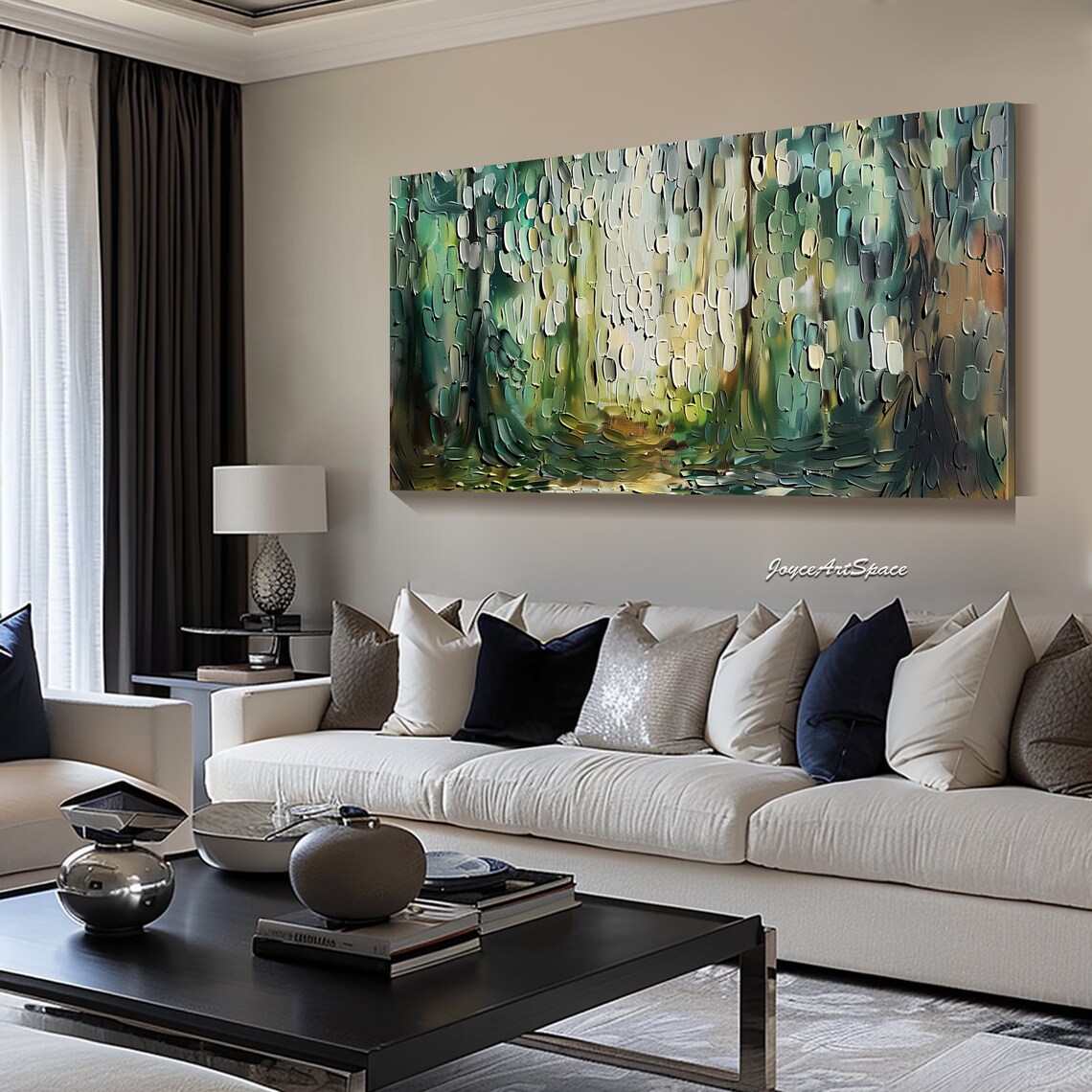 Abstract Forest Oil-Painting Style Wall Art Print - Image 5