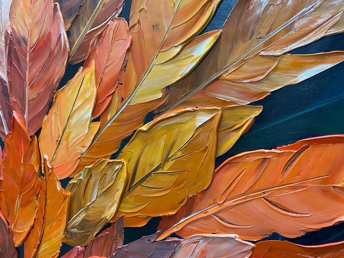 Abstract Colorful Feather Painting, Minimalist Art Print - Image 4