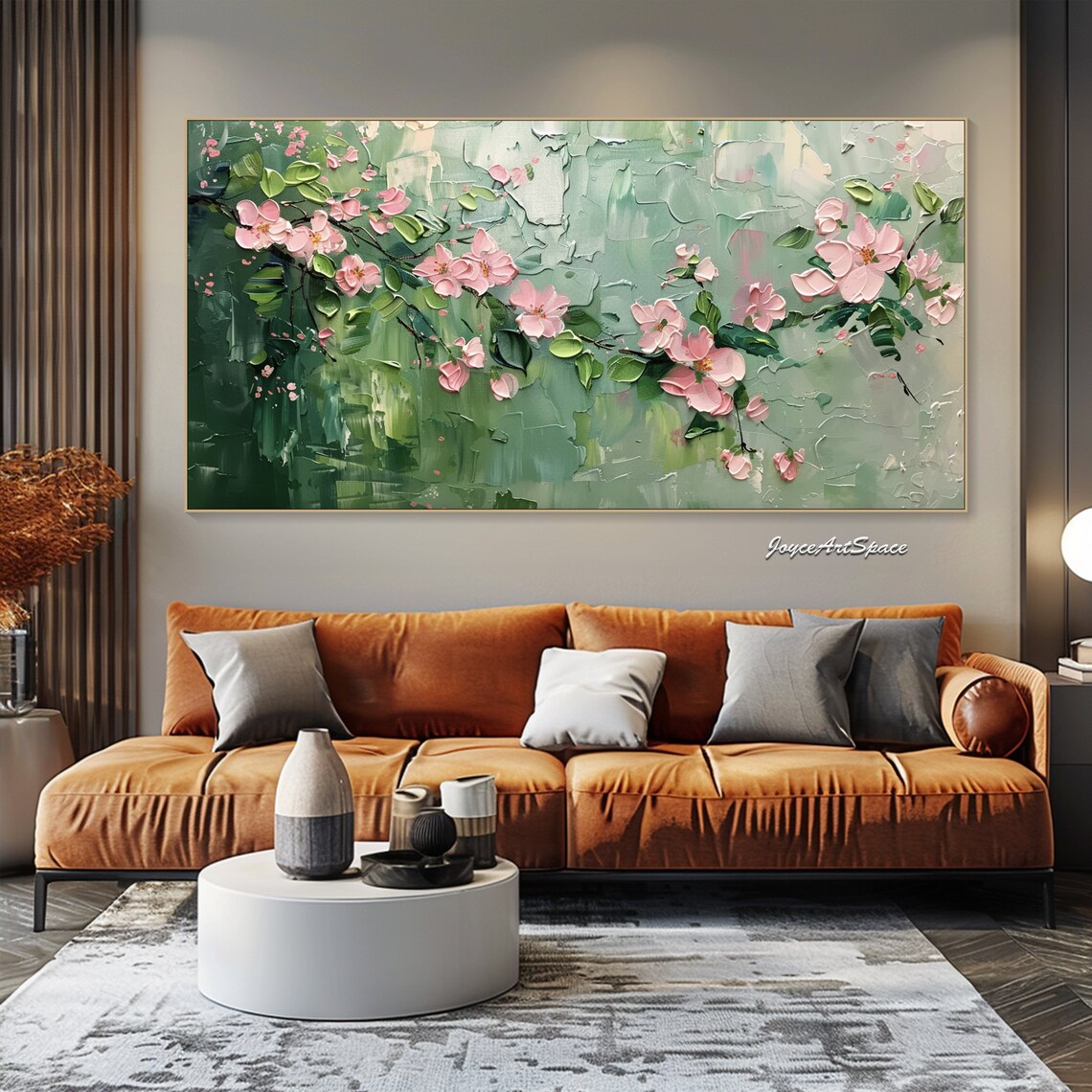 Spring Blossoms Oil-Painting Art Print, Floral Abstract - Image 3