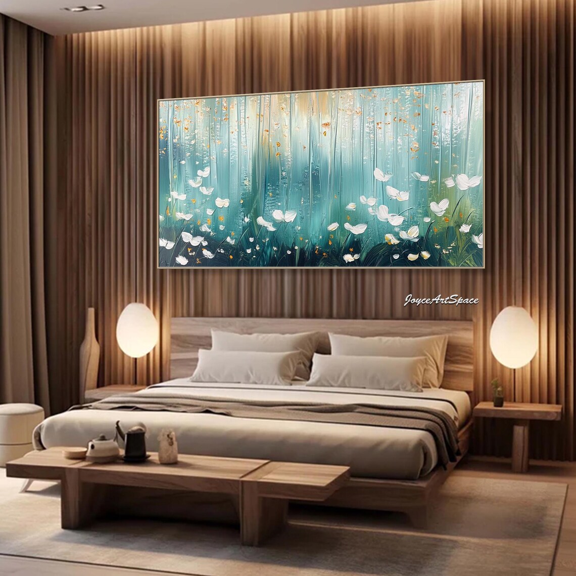 Abstract Forest Oil Painting On Original Abstract Textured Wall Art Large Green Wall Art Living Room Wall Art Wonderland Oil Painting - Image 3